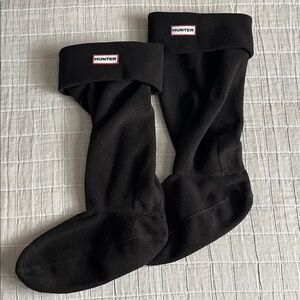 Women’s HUNTER Black Boot Liner Fleece Socks, good shape! Warm and cozy!